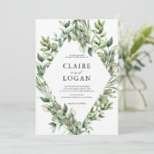 緑のアーティチョーク水の色グリーン結婚ズ 招待状 (スタンド正面)