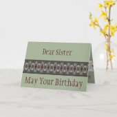 緑のアートフローラ カード (黄色い花)