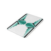 緑のアールデコパターン バスマット (アングル)