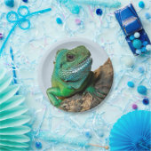 緑のイグアナ ペーパープレート (パーティー)