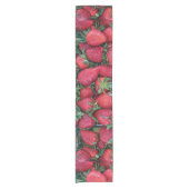 緑のイチゴ葉 ショートテーブルランナー (正面)