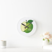 緑のイメージを持つ丸いアクリル製の壁時計 ラウンド壁時計 (ホーム)