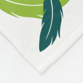 緑のインコ フリースブランケット (角)