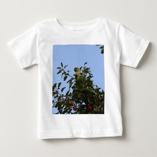 緑のインコ ベビーTシャツ (正面)
