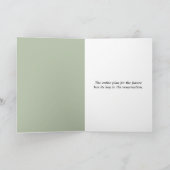 緑のイースターリリー シーズンカード (内部)