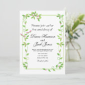 緑のイービーにピンクの花芽 招待状 (スタンド正面)