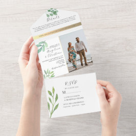 緑のウェブサイト　ＲＳＶＰ　写真　結婚式 オールインワン招待状