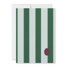 緑のウェーブ縁 Save The Date