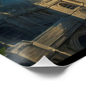 緑のウェールズのドラゴンがロンドンを脅かす ポスター (コーナー)