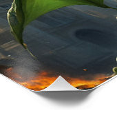 緑のウェールズのドラゴンがロンドンを脅かす ポスター (コーナー)