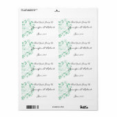 緑のウォーターボトルラベルで任意の言語で愛 ラベル (フルシート)