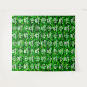 緑のウォールガーデンパーティーの背景ステップと繰り返し タペストリー (正面(横))