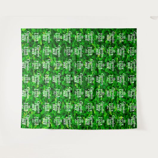 緑のウォールガーデンパーティーの背景ステップと繰り返し タペストリー (正面(横))