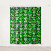 緑のウォールガーデンパーティーの背景ステップと繰り返し タペストリー (正面)