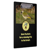 緑のウグイス飛んでいるカーモノグラム写真 クリップボード (右)