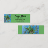 緑のウサギの名刺 スキニー名刺 (正面/裏面)