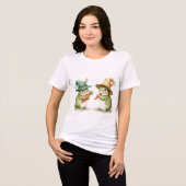 緑のウサギ トライブレンドＴシャツ (正面全面)