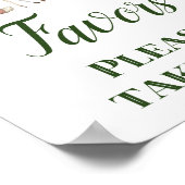 緑のウッドランドテーブルの看板 – 看板8x10を支持 ポスター (角)