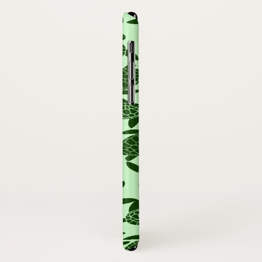 緑のウミガメのかわいらしい動物パターン Case-Mate iPhoneケース (裏面/左)