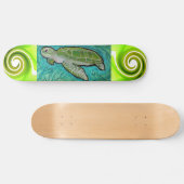 緑のウミガメのスケートボード スケートボード (横)