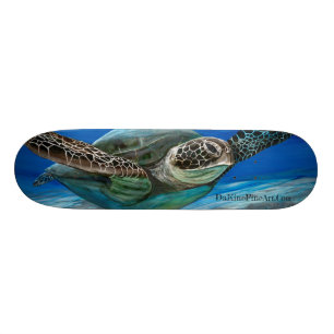 緑のウミガメのHonu Cruizinのスケートのデッキボード スケートボード