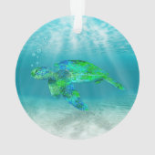 緑のウミガメ オーナメント (裏面)