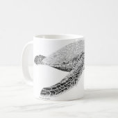 緑のウミガメ コーヒーマグカップ (正面左)
