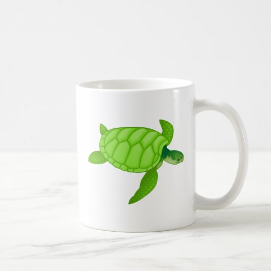 緑のウミガメ コーヒーマグカップ (右)