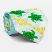 緑のウミガメ ネクタイ (ロール)