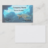 緑のウミガメ 名刺 (正面/裏面)