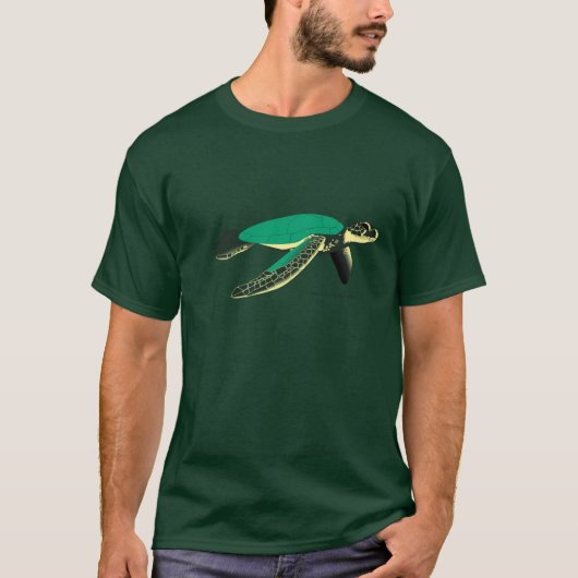 緑のウミガメ Tシャツ (正面)