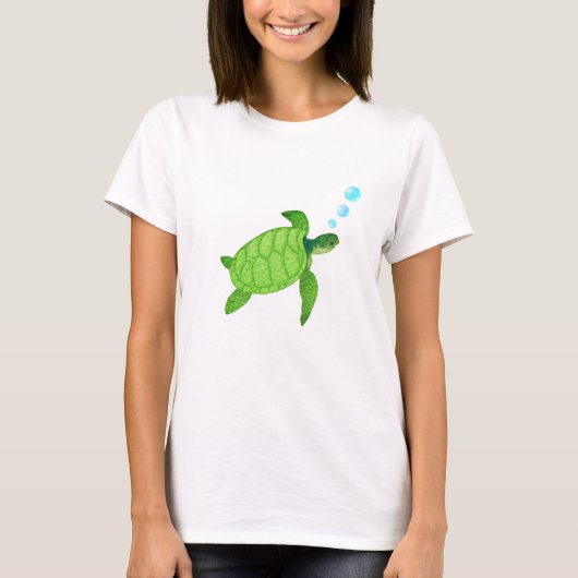 緑のウミガメ Tシャツ (正面)
