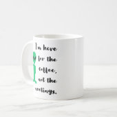 緑のエイリアンおもしろい及び職場引用文 コーヒーマグカップ (正面左)