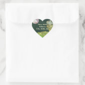 緑のエイリアンの世界のSFラベンダームーン ハートシール (バッグ)