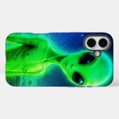 緑のエイリアンの存在で新しいiPhoneを保護する Case-Mate iPhoneケース (裏面 (横))