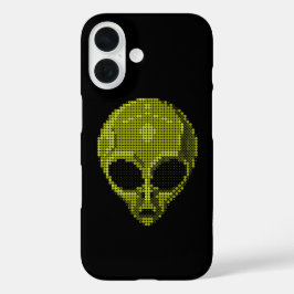 緑のエイリアンヘッド iPhone 16ケース