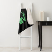 緑のエイリアン来Iin Peace地球外UFO シェルパブランケット (インサイチュ)