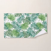 緑のエキゾチック葉 バスタオルセット (ハンドタオル)