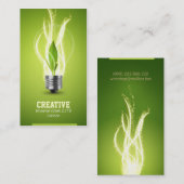 緑のエコエネルギー名刺 名刺 (正面/裏面)