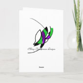 緑のエジプトの目のグリーティングカード カード (裏面)