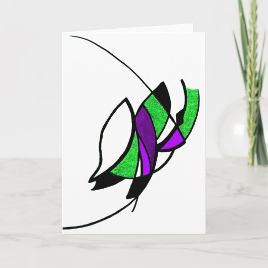 緑のエジプトの目のグリーティングカード カード (正面)