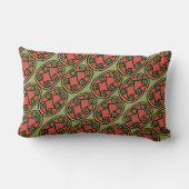 緑のエジプトの部族のシールドパターン ランバークッション (裏面)