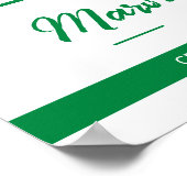 緑のエッジ抽象芸術破れた写真卒業 ポスター (角)