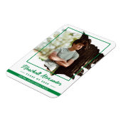 緑のエッジ抽象芸術破れた写真卒業 マグネット (左側)