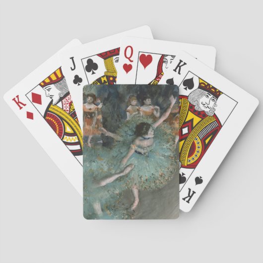 緑のエドガー・ドガの動揺のダンサーのダンサー トランプ (裏面)