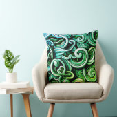 緑のエネルギー渦巻き クッション (椅子)