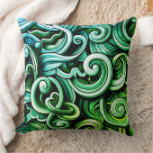 緑のエネルギー渦巻き クッション (ブランケット)