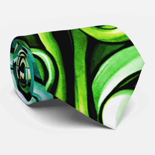 緑のエネルギー渦巻き ネクタイ (ロール)