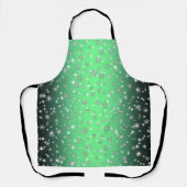 緑のエプロンの上の雪と輝き エプロン (正面)