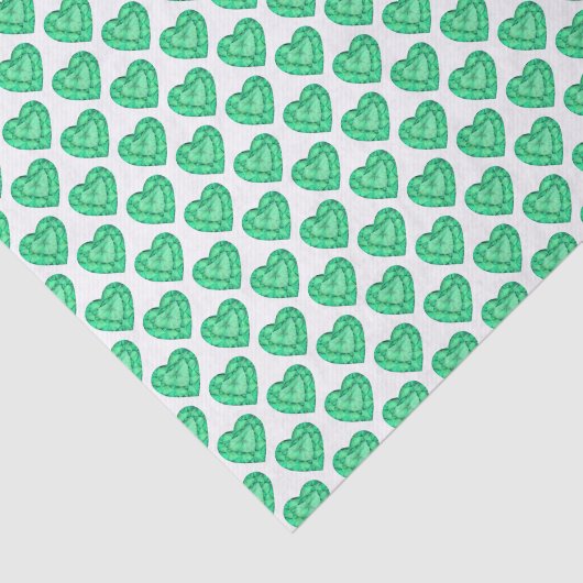 緑のエメラルドの水彩画の芸術のティッシュペーパー 薄葉紙 (詳細)